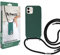 Artwizz HangOn Case geeignet für iPhone 12/12 PRO - Elastische Schutzhülle aus Silikon als Handykette zum Umhängen mit Band - Jungle Flower