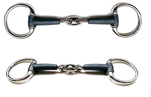 JA Horse Olivenkopftrense Gummi doppelt gebrochen 15mm 9.5/10.5/11.5/12,5/13,5cm gebiss (11.5 cm)