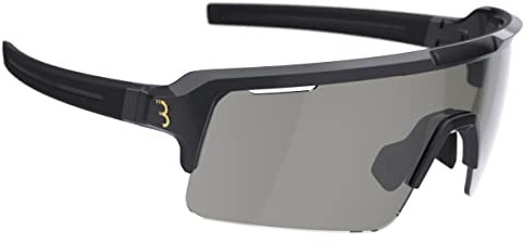 BBB Cycling Unisex-Adult Fahrrad Sportbrille Modernes Photochrome Gläser Grilamid MTB Rennrad Kies Damen und Herren Transparent Grau Fuse PH BSG-65PH, Matt Schwarz, One Size