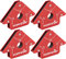 Poppstar Positionneurs magnétiques de soudure petit set de 4 / aimant de soudure avec une force de maintien de 11,3 kg, dimensions de l'angle 45°, 90°, 135°
