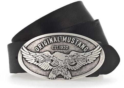 MUSTANG Herren Gürtel schwarz 90, MG2069