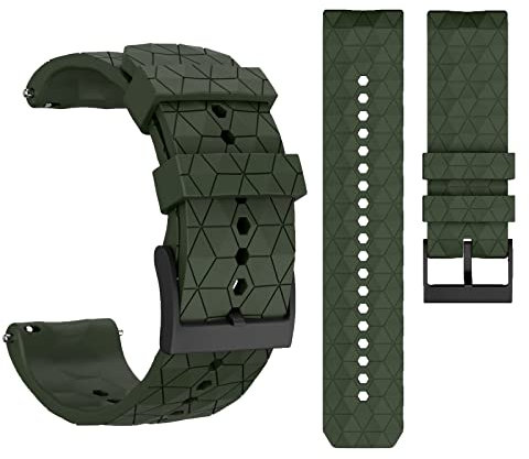 XBHSW Armband kompatibel mit Suunto 9 Titanium Spartan Sport Wrist HR Smart Watch Zubehör 24 mm Silikonarmband