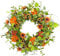 WreathDream 20 inches Spring Summer Wreath for Front Door Summer Wreath with Orange Poppy,Pansy Flower,Wild Rose,Ivy Leaves,Rose Leaf for Front Door Indoor Outdoor Farmhouse Wall Holiday Decor