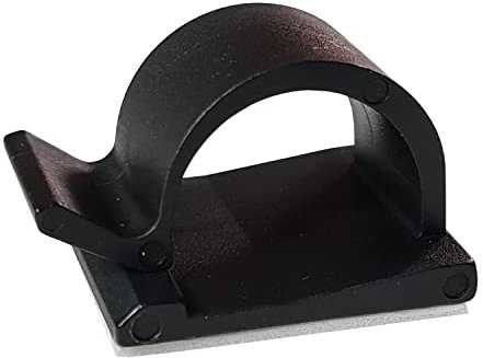 20 Stück Kabelhalter 5mm schwarz selbstklebend 3M Kabelclips Kabelführung Kabelmanagement für den Schreibtisch USB Ladekabel Kabelklemmen Stromkabel Audiokabel KFZ