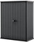 Keter Porta Attrezzi da Esterno Cortina Alto, Ideale per il Giardino, Grigio Scuro, 140x73,6x170,4H cm, 1400 L
