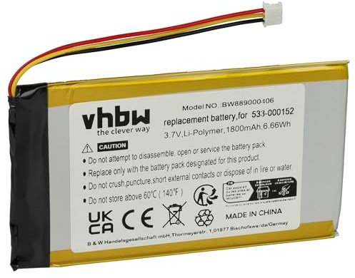 vhbw Akku Ersatz für Logitech L/N: 2012 | 533-000152, 533-000204, AHB355085PCT-02 für kabellose Tastatur (1500 mAh, 3,7 V, Li-Polymer)