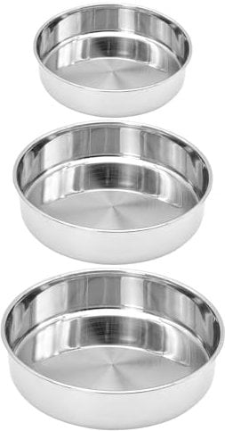 hausleben 3-teiliges Edelstahl Backformen, Auflaufformen | Back- und Auflaufformen Set - Perfekt für Aufläufe, Kuchen und mehr