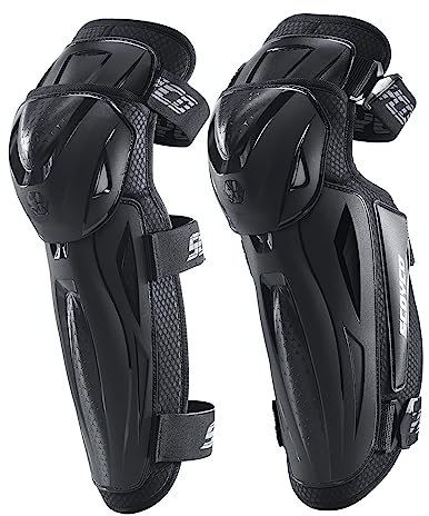 Scoyco 2 unidades de rodilleras de motocicleta 3 secciones ajustables rodilleras protectoras Armor Long Leg Sleeve Protective Gear para motocross Ciclismo Racing
