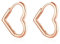 Jrêveinfini Herz Ohrringe Creolen Rosegold Silber 925 Damen Mädchen Kinder, Herz Creolen Rosegold Silber 925, Modeschmuck Ohrringe Nickelfrei Damen, Weihnachten Geschenk für Frauen Mädchen Mama