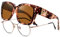 KANASTAL Übergröße Überzieh Sonnenbrille Herren und Damen Polarisiert Überbrille Sonnenbrille für Brillenträger UV400 Sonnenschutz, Rot Leopard Rahmen Braun Gläser