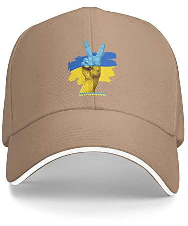 874 Baseballkappe Ich Stehe Mit Der Ukraine - Ukrainische Flagge Und Friedenszeichen Trucker Cap Retro Baseballkappe Mütze Unisex Baseball Cap Für Wandern Sport Running