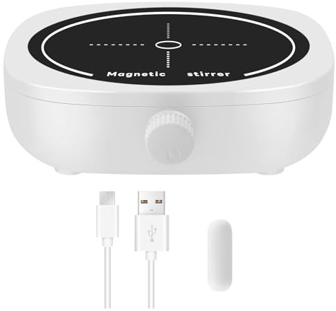 JIVIMOCO Agitatore Magnetico Mini Agitatore da Laboratorio Piastra Agitatore Portatile per Laboratorio