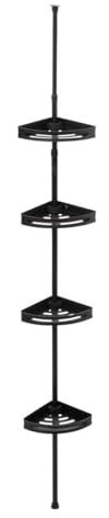 5 five simply smart 5five - étagère de Douche télescopique Rectangle Noir blackalu