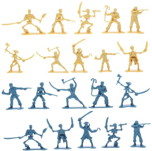 Toyvian 100st Mini-Piraten-spielzeugset Mittelalterliche Spielzeugsoldaten Kunststoff-Armee-männer-Set Soldaten-actionfiguren Piratenfiguren, Spielzeug Statuen Plastik Schmücken Skelett