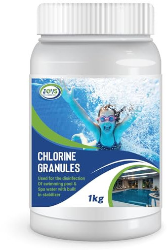 JOVS Chlorine Granules 1kg : Stabilized Chemicals for Hot Tubs, Pools, and Paddling - Swimming Cleverness for Rapid Disinfecting and Cleaning, Spa Water Treatment.