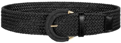 VONMELLI Rattan-Flechtgürtel für Damen Breiter Gürtel Damen füR Kleider Flechtgürtel Modischer Geflochtener TaillengüRtel Stroh-Raffia-Boho-GüRtel füR Jeans