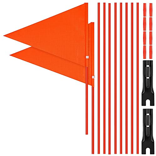 Simpls 6Ft Fahrrad Sicherheits Fahnen Stange,Flagge mit Halterung,HöHenverstellbare Wasserdichte Fahne für Sicheres Radfahren Freien
