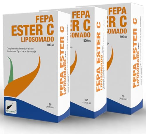 FEPA-ESTER C LIPOSOMADA | Suplemento Alimenticio Vitamina C | Potente Antioxidante | Refuerza Defensas Naturales | Combate Resfriados | 180 cápsulas | Sin Gluten y Sin Lactosa