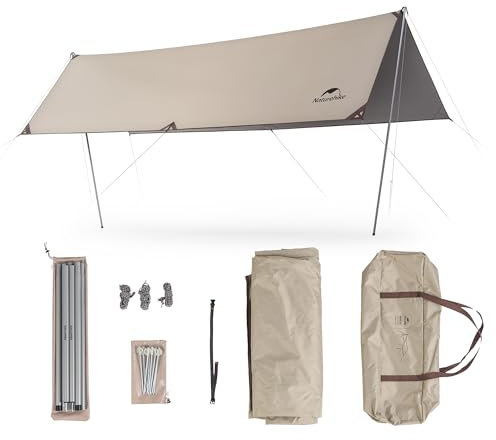 Naturehike Vordächer Vorzelte Camping Zeltplane Tarp Wasserdicht Regenschutz Anti-UV Sonnendach Sonnensegel Vordächer Vorzelte Pavillon für Outdoor Camping Picknick Festival