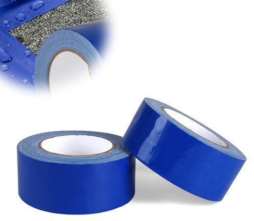 SUPAWAY Gewebeband Blau 50 mm x 30 m Klebeband Wasserdicht 2 Rolle Panzerband Extra Stark, Duct Tape Reparatur Universal Fabric Adhesive Tape, Reparaturband für Rohre, Teppiche, Abdichtung, Heimwerken