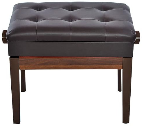 LZHUYE Piano Seat,PU Leather Brown Duet Piano Stool With Storage - Ideal For Instrumental Performance And Practice - Dressing Table Stool For Musicians(Color:B)