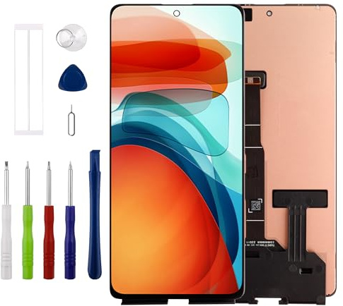 Duotipa Display TFT da 6,67, compatibile con Xiaomi Redmi Note 13 4G 23129RAA4G, 23124RA7EO (nero senza cornice), display LCD touch screen digitizer montaggio con kit di strumenti di riparazione (no