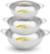 STL Stainless Steel Colander with Double Handles 3 Set, Micro-Perforated for Draining Pasta, Rice, Fruits, Vegetables, Dishwasher Safe Kitchen Strainer, Metal Food Filter, Easy to Clean