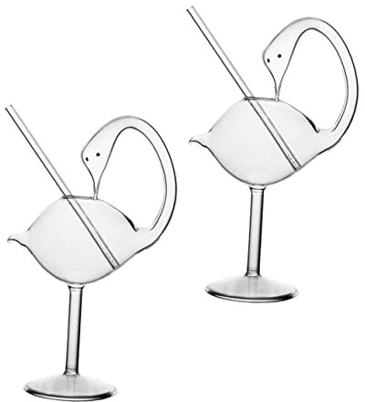 Holibanna 2 Pezzi Bicchiere Di Vetro Trasparente a Forma Di Anatra Contenitore Per Cocktail Bicchiere Da Vino Per Feste Tema e Bar