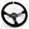 Volante Sportivo Auto,Volante a Calice 14 pollici Nero Deep Mais Racing Volante Universale rally Drift Sport Volante(Dark Grey)