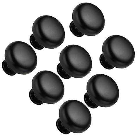 Operitacx 8 Stück Schwarz Aluminium Türgriff Möbelbeschläge für Schränke und Kommoden Langlebig und Modern für Küche Bad Büro und