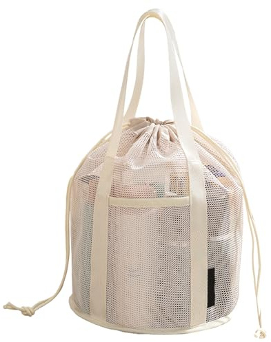 Sacs De Douche en Filet Pochette Panier Toilette Maille imperméable séchage | Pochette Respirante 3D pour plage piscine natation camping sport vacances