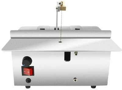 Miniature Table Saw, Desktop Electric Jig Saw 180W Adjustable Speed Wire DIY Acrylic Cutting Machine for Woodworking Craft Jewelry with 10 Blades,for Cutting Metal Wood