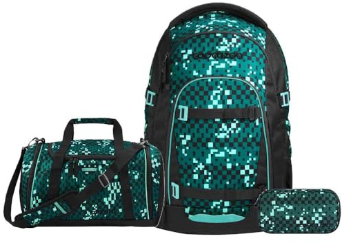 Coocazoo Mate Schulrucksack Set 3tlg. inkl Sporttasche (Pixel Blox)