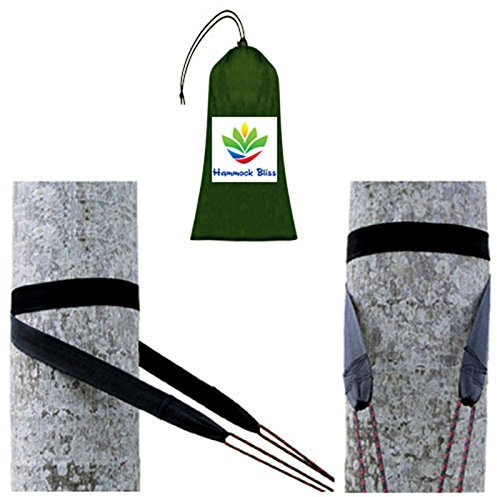 Hammock Bliss Tree Straps - Hang Any Hammock With Ease - Fast Setup - Super Strength - Only 3 oz / 90 Grams - - Set of 2 Straps