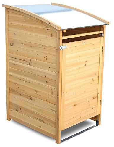 Habau, Box portabidone dei rifiuti in Legno, 120 l, 65 x 75 x 115 cm