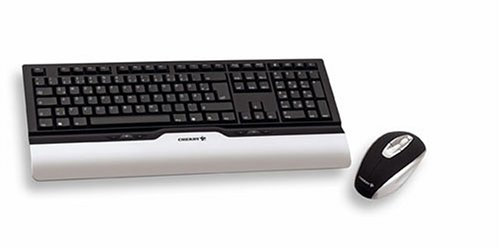 CHERRY CONTROL Wireless Multimedia Desktop - Ensemble clavier multim?dia sans fil et souris optique sans fil 800 dpi - version fran?aise (AZERTY)