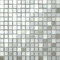 30cm x 30cm Silver Mirror Frosted Glitter Mix Glass Mosaic Tiles Sheet (MT0046)