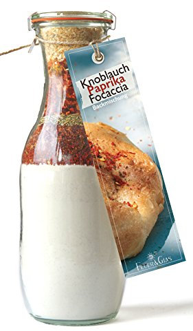 Backmischung im Weckglas für Knoblauch-Paprika-Foccacia