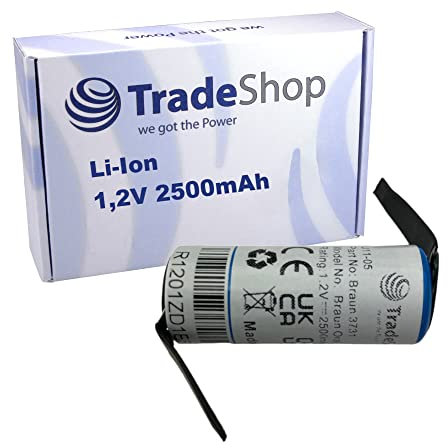 Hochleistungs NI-MH Akku 1,2V / 2500mAh kompatibel mit Braun Oral-B OralB Professional Care 8000 8300 8500 8900 9500, Triumph 3000 4000 5000 9000 9400 9500 9700 9900 3731, 3738