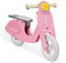 Janod - Mademoiselle Pink Wooden Scooter Balance Bike - Retro Vintage Look - Learning Balance and Autonomy - Adjustable Saddle, Inflatable Tires - Pink Colour - For children from the Age of 3, J03239