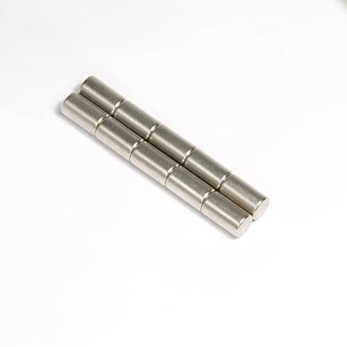 Neodym Magnet Mini 4x7mm Für Magnettafel Pinnwand Kühlschrank Starker Zylinder Magnete Verzinkt - Whiteboard Stabmagnet 4mm x 7mm - N50 Stark (50)