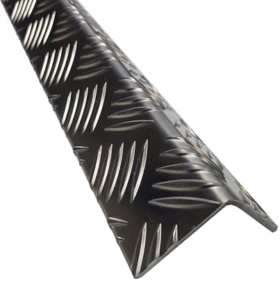 Alu L Profil, 1000mm Aluwinkel 70x50 mm Schenkelinnenmaß aus Alu Riffelblech Quintett 2,5/4,0 mm stark Kantenschutz,Eckschutz,