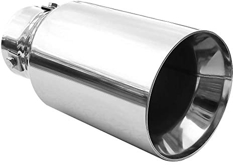 Embout Tuyau De Sortie Pot D'échappement 65mm Diamètre Intérieur Acier Inoxydable Chrome