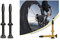 Eva Shop® 2 Stück - 1 Paar Premium Fahrrad Presta Ventile Ventilschäfte 60mm Ventil Tubeless Ventilschaft Scaleverandventil für Mountainbike und Trekking Fahrräder - Versand aus BRD (Schwarz)