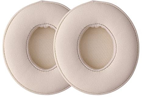 kwmobile Ear Pads Compatible with Beats Solo 2 Wireless/Solo 3 Wireless Earpads - 2x Replacement for Headphones - Beige