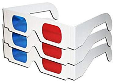 U/K PULABO Unisex-3D-Stereobrille Faltbare 3D-Brille aus Pappe für Filme, Fernsehen, Zeitschriften und mehr 3-TLG. Praktisch und praktisch nützlich