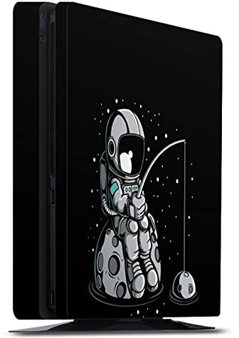 DeinDesign Skin kompatibel mit Sony Playstation 4 PS4 Slim Folie Sticker Angeln Astronaut Weltall