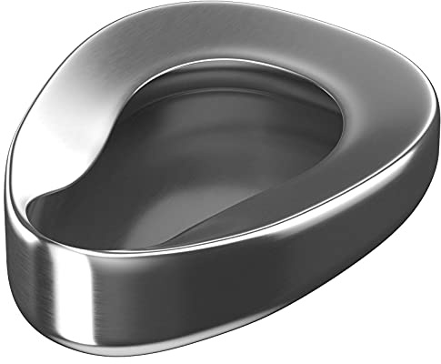AAproTools Stainless Steel Bedpans Firm Thick Stable Bedpan Heavy Duty Smooth Countoured for Male Female Bed-Bound Patient Personal Care