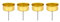 NaDeco Adventskranzstecker für Teelichter, 4 STK., Ø 40mm, Gold oder Silber Teelichtstecker Adventsstecker Kerzenhalter Kerzenteller Adventskranzhalter mit Dorn Teelichthalter, Farbe:Gold