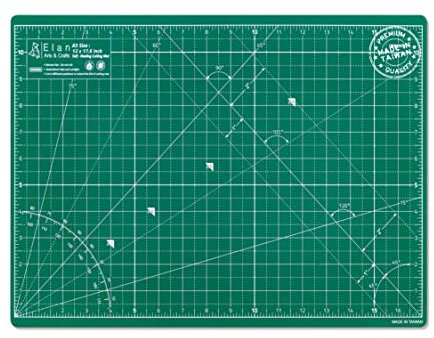 Elan A3 Cutting Mat A3 INCH Green, 5-Ply Craft Mat, Self-Healing Cutting Board Craft, Art Mat, Self Healing Cutting Boards 18 x 12 INCH, Dressmaking Accessories for Sewing, Quilting